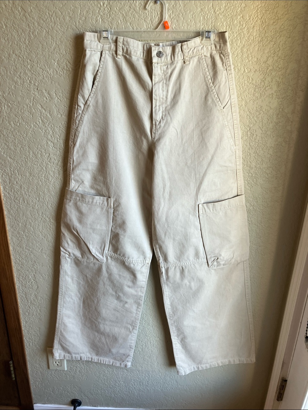 Zara High waist wide leg cargo pants